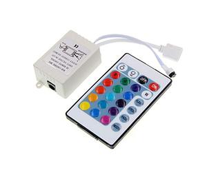 Luxtech Bande lumineuse SMD 3528 5050 Module 24 touches LED RVB colorées Contrôleur DC 12 V + IR44 Télécommande infrarouge universelle