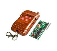 Luxtech Télécommande de Porte de Garage Universelle 2262/2272 + Carte de Réception Non Verrouillable M4 avec Touches A B C D