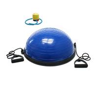 LUXTRI Ballon d'équilibre - Ø 58 cm, Hauteur 25 cm - avec Sangles, Poignées et Pompe - Balance Équipement Fitness Entraînement Cardio Sangles - Balance Ball Proprioception