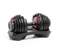 LUXTRI Haltère court Réglable Mécanisme de rotation Variable de 2,5 à 24 kg Rouge et Noir Musculation Fitness Gymnastique Exercices