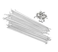 LUXU Lot de 36 rayons de vélo avec 36 en laiton, 110-149 mm, diamètre 2 mm, rayons en acier 14G, pour rayons de roue de VTT, vélo électrique, descente, trekking, vélo de ville et plus encore.