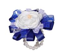 Luxueuse broche de poignet en forme de pivoine satinée pour mariée demoiselle d'honneur bouquet de mariage avec bande élastique réglable, Wrist flower, Comme décrit
