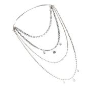 Luxueuse chaîne de corps multi-couches avec strass pour femmes filles fêtes et événements sociaux longs glands devraient, One Size, Comme décrit, Comme décrit.