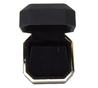 Luxueuse Vitrine à Bijoux Lumineuse LED avec Doublure Floquée et Coque en Plastique pour Boucles D'oreilles, Parfaite pour les Demandes en Mariage et les Anniversaires, Plastique + Flocage,