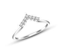 Luxueux amplificateur de bague en argent 925 pour fiançailles et mariages - avec superbe zircone cubique - Élégant brillant pour femme collection de bijoux ya5468