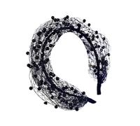 Luxueux bandeau voile de mariée avec filet couvrant le visage, ornement mystique pour cheveux de mariage pour cérémonies et fêtes, bandeau élégant couvrant le visage