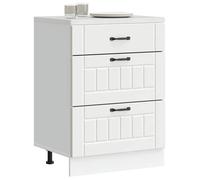 Luxueux Best* Armoire de cuisine - Armoire basse/meuble bas d'évier, Lucca blanc bois d'ingénierie Juin54572340