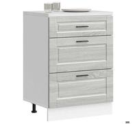 Luxueux Best* Armoire de cuisine - Armoire basse/meuble bas d'évier, Porto sonoma gris bois d'ingénierie Juin90672869