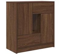 Luxueux Best*Buffet de couloir - Meuble Étagère pour rangement de cuisine/salon - avec tiroirs et portes chêne marron 70,5x34x74,5