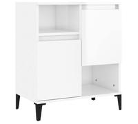 Luxueux Best*Buffet de couloir - Meuble Étagère pour rangement de cuisine/salon - Blanc brillant 60x35x70 cm - Bois d'ingénierie