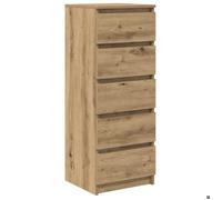 Luxueux Best*Buffet de couloir - Meuble Étagère pour rangement de cuisine/salon - et tiroirs chêne artisanal 37,5x35x99 cm - Bois