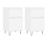 Luxueux Best*Buffet de couloir - Meuble Étagère pour rangement de cuisine/salon -s 2 pcs blanc 40x35x70 cm - Bois d’ingénierie
