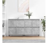 Luxueux Best* Buffets 2 pcs - Décor salon - gris béton bois d'ingénierie - Aspect élégant*79426768