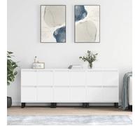 Luxueux Best* Buffets 3 pcs - Décor salon - Blanc Bois d'ingénierie - Aspect élégant*86045228