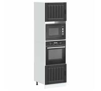 Luxueux Best* Lot de 2 Armoires de four - Design peu encombrante - Kalmar noir bois d'ingénierie Juin65663307