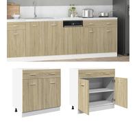 Luxueux Best* Meuble bas/ Armoire de plancher tiroir - ""Lyon"" - Chêne sonoma 80x46x81,5 cm Juin34016084