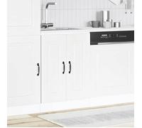 Luxueux Best* Meuble bas pour évier/lavabo - Armoire bas de cuisine, Kalmar blanc 60x46x81,5cm bois ingénierie Juin92300801