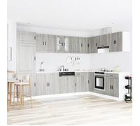 Luxueux Best* Meuble sous évier/lavabo - Armoire bas de cuisine, ""Porto"" avec évier/lavabo - Armoire bas de cuisine, Gris Sonoma