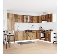 Luxueux Best* Meuble sous lavabo - Armoire bas de cuisine, ""Porto"" avec lavabo - Armoire bas de cuisine, en bois ancien 80x46x84,5