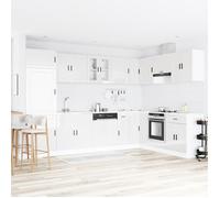 Luxueux Best* Meuble sous lavabo - Armoire bas de cuisine, ""Porto"" avec lavabo - Armoire bas de cuisine, en haute brillance blanche