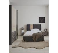 Luxueux ensemble de chambre à coucher élégant Delta Lit Table de nuit Armoire à vêtements