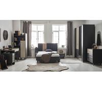 Luxueux ensemble de chambre à coucher gris Chambre d'enfant 7pcs Lit