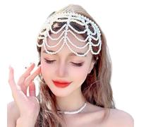Luxueux filet perlé ornement cheveux bandeau décoration cheveux bandeau pour l'élégance et le confort lors des mariages ou des soirées