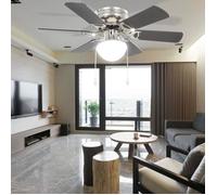 Luxueux Haute qualité Magnifique Economique Maison Jardin Ventilateur de plafond orné avec lumière 82 cm Marron foncé