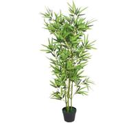 Luxueux Magnifique-Plante artificielle Décor Maison Jardin Mariage avec pot Bambou 120 cm Vert