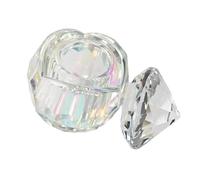 Luxueux nettoyant pour ongles en cristal artificiel avec surfaces en verre de cristal pour salon de beauté Nail Art Cup