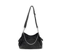 Luxueux sac à bandoulière en jean à la mode, sacs de soirée décontractés sous les bras avec sangle de chaîne pour le shopping et les rendez-vous, utilisation quotidienne en jean sac à bandoulière