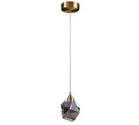Luxure de Luxe en Diamant Moderne Luxe luminaire de Pendentif en cuivre à LED de cuivre Petit Lustre îlot de Cuisine luminaires Suspendus Installation Aspiration à (singlehead)