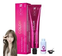 Luxuria Hair Dye No Bleach - Shoupin Color Hair Dye, SheColo Hair-dye, pas de javelching poils nourrissant les poils colorants pour les poils, pas de dommage à cheveux (711-Milk Tea Grey Brown)
