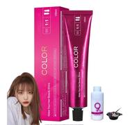 Luxuria Hair Dye No Bleach - Shoupin Color Hair Dye, SheColo Hair-dye, pas de javelching poils nourrissant les poils colorants pour les poils, pas de dommage à cheveux (643-Orange Brown)