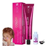 Luxuria Hair Dye No Bleach - Shoupin Color Hair Dye, SheColo Hair-dye, pas de javelching poils nourrissant les poils colorants pour les poils, pas de dommage à cheveux (843-Flax Orange)