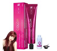 Luxuria Hair Dye No Bleach - Shoupin Color Hair Dye, SheColo Hair-dye, pas de javelching poils nourrissant les poils colorants pour les poils, pas de dommage à cheveux (C745-Brewing Red)