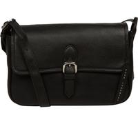 Luxuries London Pure Luxuries London Black Francesca Leather Cross-Body Bag