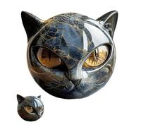Luxurious Black Cat Stone Sculpture, Obsidian Healing Carved Statue, Decorative Crystal Gemstone Gift, Elegant Home Decor(1pcs)