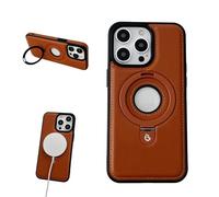 Luxurious Leather Invisible Stand for iPhone Case, Luxurious Leather Magnetic for iPhone Case with Invisible Stand, Zentric Phone Case for iPhone 15/14/13/12/11 Promax (for iPhone 12Pro,Brown)
