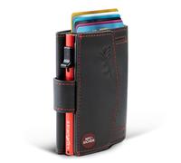 Luxurizz Portefeuille intelligent, rouge/noir, 9 cm, Minimaliste