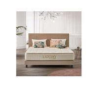 NATURALEX - Matelas à Ressorts 160x200 cm - Luxury - Noyau Hybride Ressorts Ensachés Indépendants + Mousse à mémoire de Forme HR et Blue Latex - Épais 24 cm - Confort Équilibré, 7 Zones, Aérateur