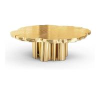 Luxury Coffee Table Gold, Italian Luxury Combination Tea Table, High-End Villa Living Room, Stainless Steel Coffee, Irregular Opposite Sex Etched Tea(B)