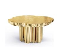 Luxury Coffee Table Gold, Italian Luxury Combination Tea Table, High-End Villa Living Room, Stainless Steel Coffee, Irregular Opposite Sex Etched Tea(C)