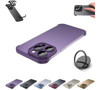 Luxury Corner Edge Pad Lens Protector for Iphone Series, Soft Tpu Silicone Cover Slim Shockproof Thin Lens Protection Case, Premium Frameless, for Iphone12 13 14 15 16 Pro Max (14promax,Purple)