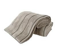 Luxury Cotton Towel Set- 2 Piece Bath Sheet Set Made from 100% Zero Twist Cotton- Quick Dry, Soft and Absorbent by Lavish Home (Taupe/Black)