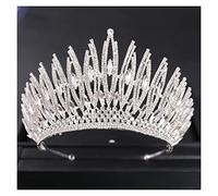 Luxury Crystal Gold Color Big Crown Tiara Queen Women Femme Beauty Pageant Prom Crowns Tiaras Wedding Bridal Hair Jewelry Accessoires Tiara
