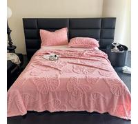 Luxury Flannel Butterfly Pattern 3D Jacquard Blanket,Super Soft Fluffy Lightweight Fleece Blankets,Summer Single Layer Velvet Throw Blanket for Couch Sofa Bed