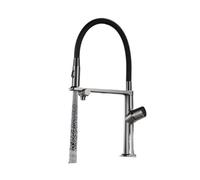 Luxury Gun Gray Brass Kitchen Faucet 1 Hole Double Handle Cold And Hot Dual Control, With Filtered Water Two Function Sink Tap(Milk white,G9/16)