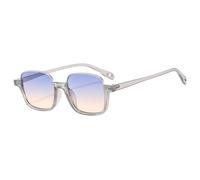 Luxury Half Frame Square Sunglasses for Women Vintage Black Green Gradient Uv400 Sun Glasses Men Retro Shade(Gray)