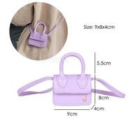 Luxury Handle Mini J Bags Brand Purses Handbags Women Designer Small Shoulder Crossbody Bags Female Lipstick Bag, Pourpre Violet